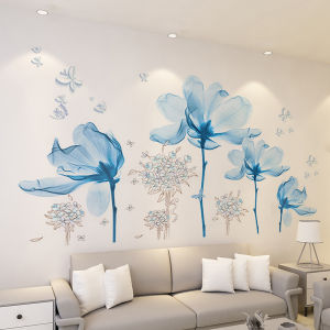 Refreshing TV Background Wall Stickers Living Room Wall Decorative Wall Wallpaper Self-Adhesive Bedroom Cozy Wall Stickers