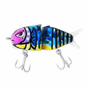 6.5g/60mm Jointed Swimbait Lure 0.23oz/2.36in Multi-Color Hard Bait with Extra Tail Accessory Slow Sinking Fishing Lure for Bas
