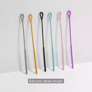 🔥🔥🔥TBRBG Silicone Straw Cleaner Brush 2Pcs Straw Cleaner Brush Extra Long Straw Brush Bristles Cleaner Brush For Cleaning Stanley