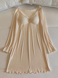 Princess Style Long Sleeve Modal Cotton Sleep Dress Womens Home Clothes Lace Trim Sweet Home Leisure Fashion Spring Autumn