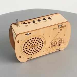 Bộ Đồ Chơi Lắp Ráp Radio Gỗ Tự Làm Dành Cho Trẻ Em & Thanh Thiếu Niên - Đồ Chơi Giáo Dục STEM Thí Nghiệm Khoa Học FM Cổ Điển Đồ Chơi Xếp Hình 3D Quà Tặng Sinh Nhật