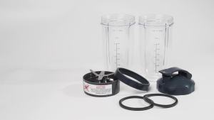 7 Pieces nutribullet Blender Cups & Blade Replacement Set 32oz Huge Cup with 1 Flip-Top To-Go Lid and 1 Lid Ring & Premium Extractor Blade with Compatible with NutriBullet 600w/900w Blender