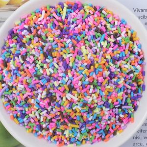 20g/lot Cute Fake Clay Sprinkles Colorful Heart Five Star Bow Candy Sprinkles for Crafts Making DIY Cake Dessert Decoration