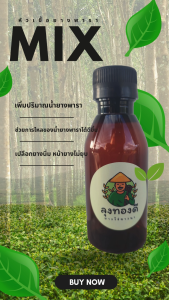 Mix หัวเชื้อเร่งน้ำยางพารา 100 ml. เพิ่มปริมาณน้ำยางพารา ช่วยการไหลของน้ำยางพารา ได้ดีขึ้นกว่าเดิม