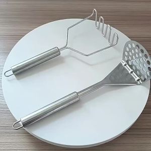 Stainless steel potato masher household masher baby food compactor pressing potato mash spoon