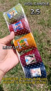 VIGIL CANDLES 5pcs/Pack (Plain and Jelly) Available in 2.5/2.2 inches