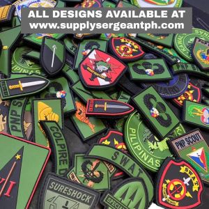 INFANTRY OFFICER BADGE RUBBERIZED PATCH PVC