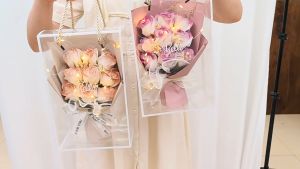 9 pcs Roses Soap Flower Bouquet Gift Box Valentines Day Gift Rose Birthday Mothers Day Gift