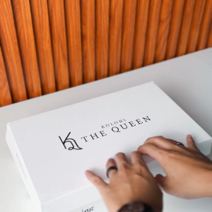 KQ Indonesia - Sepatu Pantopel Kulit Hak pendek Wanita K-936 - Black