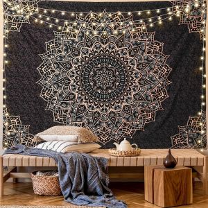 VIKAMA Sang Trọng Bohemian Mandala Tấm Thảm Treo Tường Polyester Giường & Bữa Sáng Phòng Khách Phòng Ngủ Trang Trí Nhà Tác Phẩm Nghệ Thuật