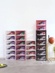 𝗛𝗢𝗩𝗘𝗟𝗦𝗛𝗢𝗣 Kotak Sepatu Lipat & Rak Storage Tempat Penyimpanan Sandal Transparan
