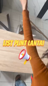 Skirting List Lantai Kayu Plin Lantai PVC List Lantai PVC Solid [290cm X 8/10 Cm] Aksesoris List Lantai Vinyl Skirting Flooring SPC Plint PVC