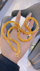 100% original emas rantai leher coco cop 916 gold pawnable necklace Mens Mighty Dragon Bone Necklace 项链