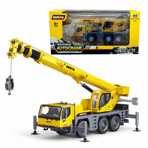 Huina 1702 1/50 Scale Alloy Model Truck-Mounted Crane Model Simulation Construction Engineering Vehicle Crane Childrens Toy Car