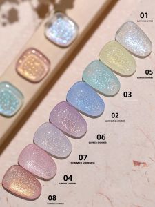 Bộ Sơn Móng Tay Gel MN 12ML Explosive Starlight Fine Flash Màu Trắng Trong Suốt Với Kim Tuyến Vụn Lấp Lánh 1-12 Chiếc Dành Cho Bộ Móng Hoàn Hảo