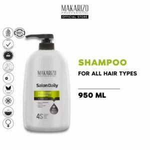 MAKARIZO SHAMPOO 950ML Diformulasikan khusus untuk penggunaan salon profesional. Mengandung minyak mineral untuk membantu menutrisi melembutkan dan merevitalisasi rambut. Memiliki kandungan deep conditioning agent yang dapat merevitalisasi semua jeni