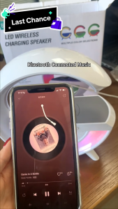VIKEFON Lampu Hias Meja RGB Wireless Smart Bluetooth Speaker Lamp - mini3401 / Lampu Hias Kamar Tidur Multifungsi Bisa Cas Hp Unik Speaker Aktif / Lampu Hias Austetic Model G / Lampu Tidur bagus Estetic kamar Tidur Paling bagus