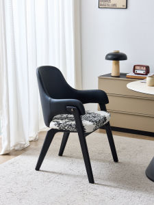 Italian Style Solid White Willow Wood Dining Chair with Backrest for Home Hotel Restaurant Club Villa Adjustable Height