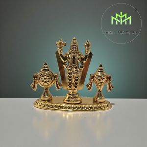 Tirupati Balaji perumal Idol Statue for Car Dashboard Sri Venkateshwara Swami Tirupati Balaji Statue Figurine for Tabletop Office Desk Return Gift
