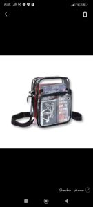 Tas Slempang Tas Konser PVC Bening Transparan Sling bag transparan Tebal