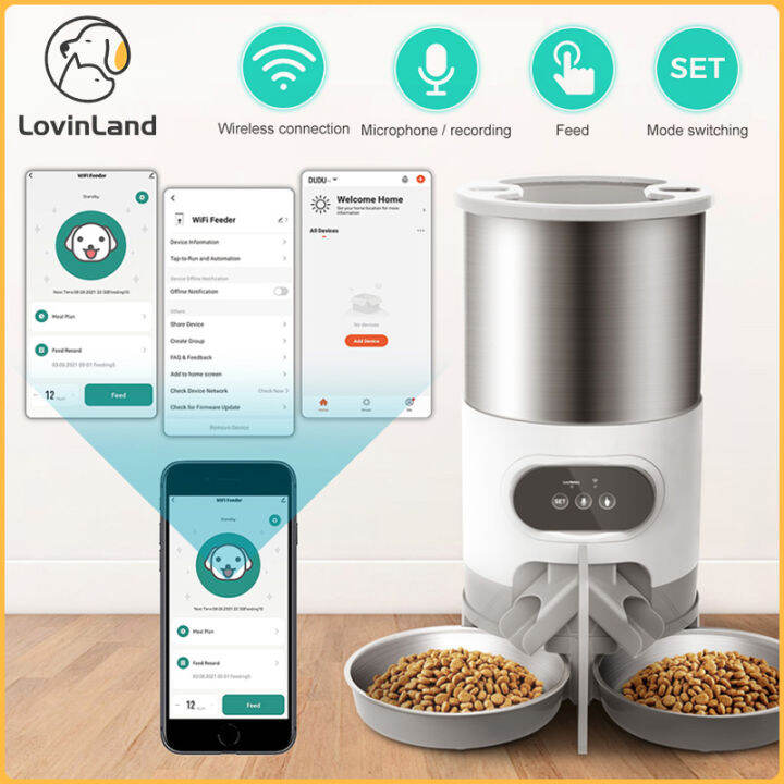 Smart APP Pet Feeder Cat And Dog Food Automatic Dispenser Suitable For