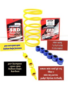 PAKET PER CVT PER KAMPAS GANDA 1500 RPM DAN ROLLER ROLER7 G 8 G 9 G 10 G 11 G MIO M3 NMAX MIO SOUL GT 125 LEXI A.EROX FINO FI 125 PAKET SRD