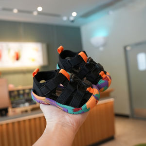 Baby Sandals Toddler Shoes Walking Shoes Summer New Style Kids Shoes Boys Beach Shoes Girls Stream Trudging Shoes Head Cover