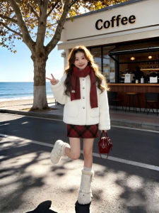 SUHUIQIAN | White Faux Fur Warm Coat For Petite Women