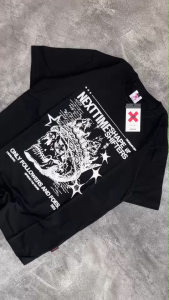 KAOS NEXTIME TSHIRT NEXTIME KAOS PRIA BAJU PRIA KAOS KATUN KAOS OVERSIZE KAOS PRIA NEXTIME SEVENKEY SHAPE HITAM