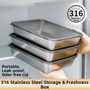 Food Grade Stainless Steel Airtight Container Large Capacity