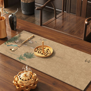 New Chinese Style Tea Ceremony Accessories Sandalwood Incense Mat Tea Table Cloth Incense Script Furnace Home Textile Tablecloth
