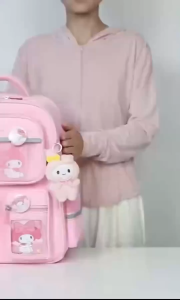 ~Ship From KL~ Melody School Bag Sekolah Pink Bag Girl Boy Backpack Primary School Bag Ergonomic kids School Bag Cartoon
