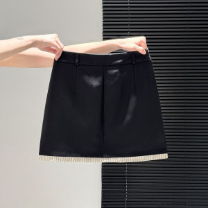 La Chapelle | Spring/Summer Grey Suits Style A-Line High Waist Short Skirt