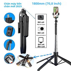 Roreta Gimbal Cầm Tay Ổn Định Cho Điện Thoại Thông Minh Không Dây Bluetooth Từ Xa Gậy Chụp Hình Selfie Stick Chân Đế Tripod Tương Thích Với iPhone Android