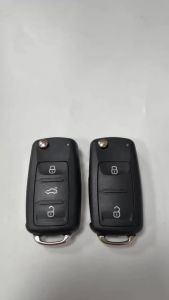 Vỏ Ốp Chìa Khóa Xe 5K0837202AD Dành Cho VOLKSWAGEN VW Passat Polo Golf Skoda - Chìa Khóa Gập Điều Khiển Từ Xa 2 3 Nút Thay Thế