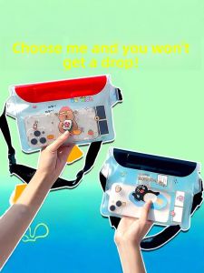 Four- Layer Touchscreen Waterproof Crossbody Waist Bag for Swimming And Water Activities Photography Friendly Universal Bag