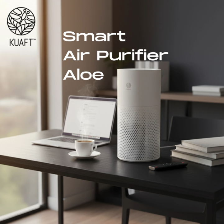 Kuaft Smart Air Purifier Aloe - 130m/h CADR, 16m HEPA Filter, APP Control,  Low Noise, Home Office | Lazada Singapore