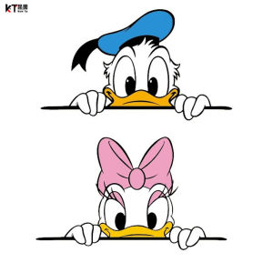 Cartoon Mickey Donald Duck Anime Automobile Sticker Scratch Cover Cover Stylish Creative Electric Car Decorative Car Sticker