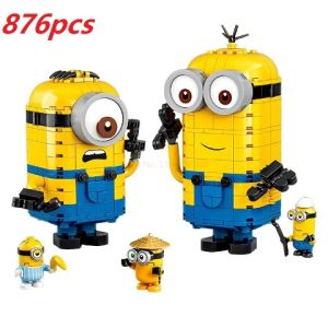 🎊ส่งภายใน24ชม🎊บล็อกเลโก้ที่เข้ากันได้กับ Super Dad Minion รุ่น 1:1 (876 ชิ้น) ของขวัญของเล่นเพื่อการศึกษา