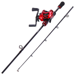 Joran Pancing Combos1.8 M 2 Buah Joran Pancing Travel Power M dengan Gulungan Pancing Baitcasting 18 + 1BB