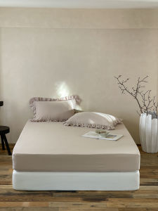 Soft Pure Cotton Double Layer Bed Canopy Single Double Person Bedroom Dormitory Bedding Simple Color Solid Universal Elastic Band