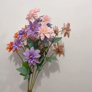 (3HEADS) DAHLIA ARTIFICIAL FAKE FLOWER Lily Living Home Decor Decoration Bunga Pelamin Gubahan Hiasan Rumah Hantaran