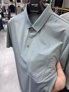 Ice Silk Quick Dry Polo Shirt Summer Casual Loose Thin Short Sleeve T-Shirt for Middle-Aged Men Breathable Business Gentleman