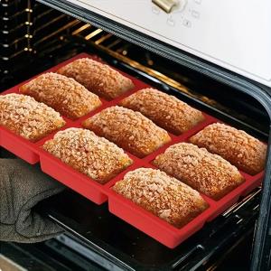 Mini Loaf Pan9 Cavity Silicone Baking Mold For Mini Loaf Cake And Bread Meatloaf Cornbread Brownie Muffin Rectangle Soap