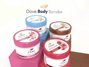 Dove scrub body scrub exfoliates silky smooth soft and long-lasting nutrition 298g