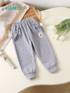 Hamqi | Spring & Autumn Casual Pants for Girls 3D Embroidered Ankle Pants