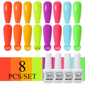 Parkson Nail Gel Polish Kit HEMA TPO FREE Nude Pink Color Collection Self Leveling Full Coverage Nail Manicure Set 8Pcs Kit