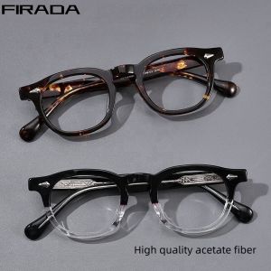 FIRADA Fashion Luxury Glasses Women Retro Business Acetate fiber Eyewear Comfortable Prescription Eyeglasses Frame Men KBT98763
