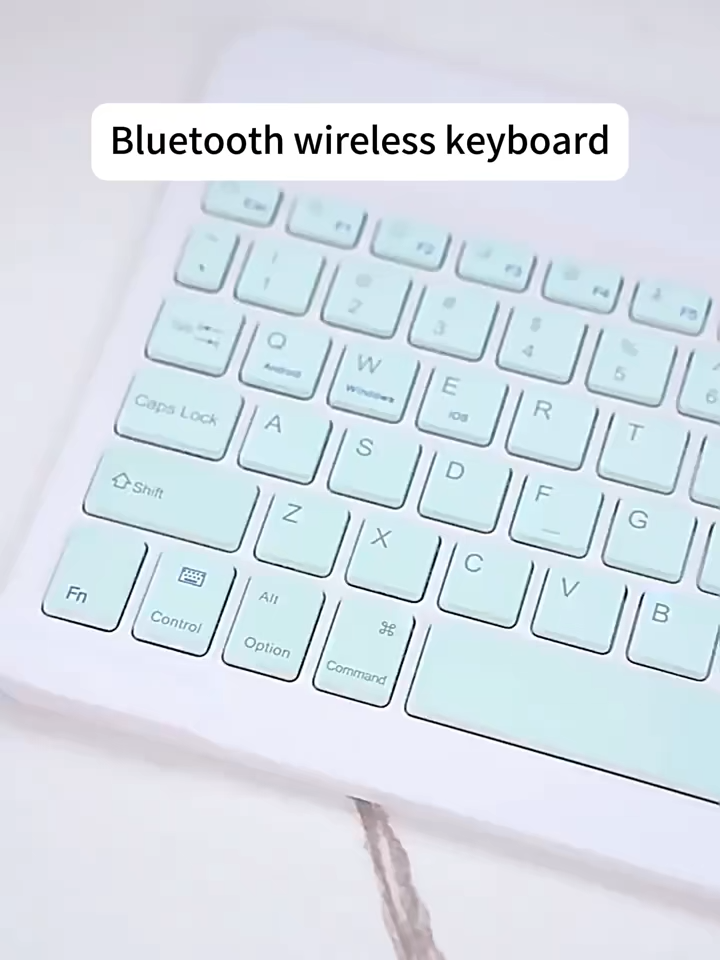 7 Color Backlit Bluetooth Keyboard for iPad Samsung Wireless Rechargeable Android Windows 10 inch