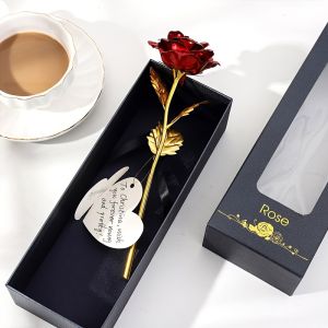 1pc Eternal Golden Rose Gift Box for Valentine S Day Lasting Keepsake Present for Girlfriend Wife Anniversary Flowers